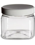 Clear Plastic Grip Dry/Liquid Food Storage Jars w/ Caps (Food Grade - BPA Free)