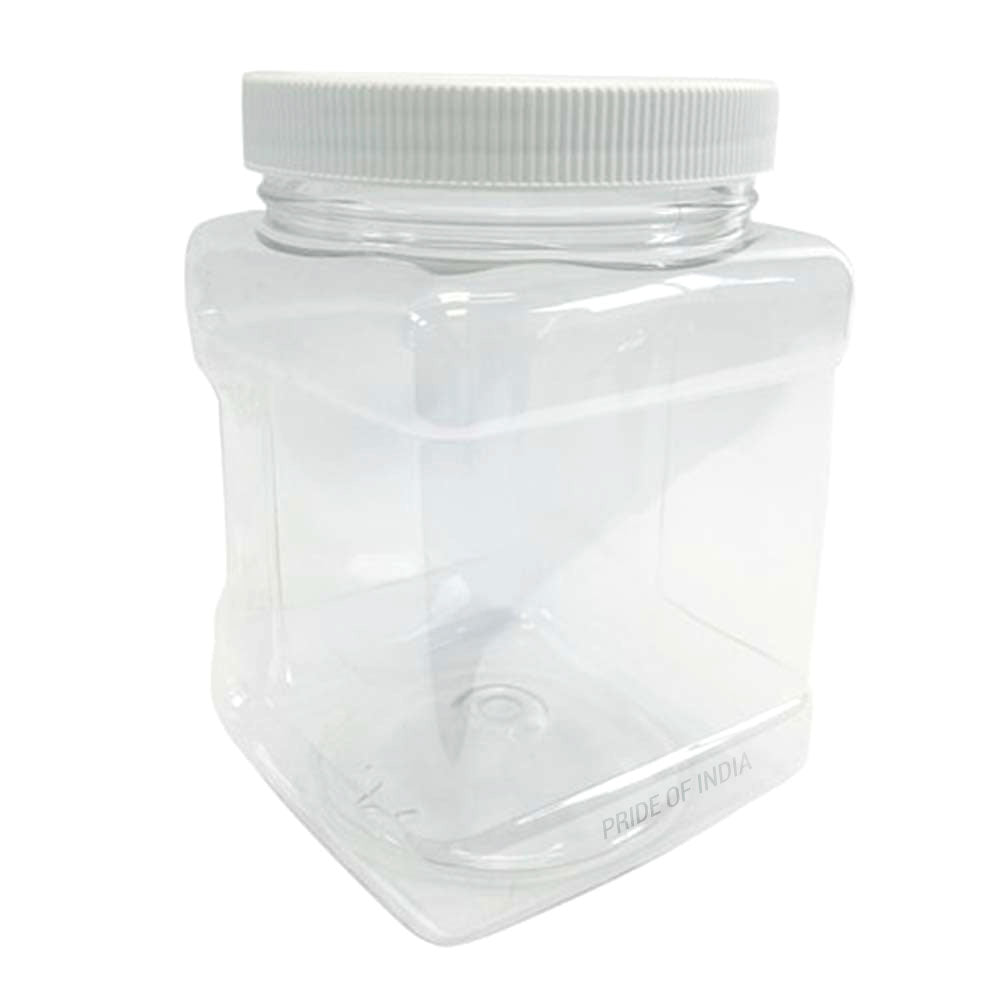 Clear Plastic Grip Dry/Liquid Food Storage Jars w/ Caps (Food Grade - BPA Free)