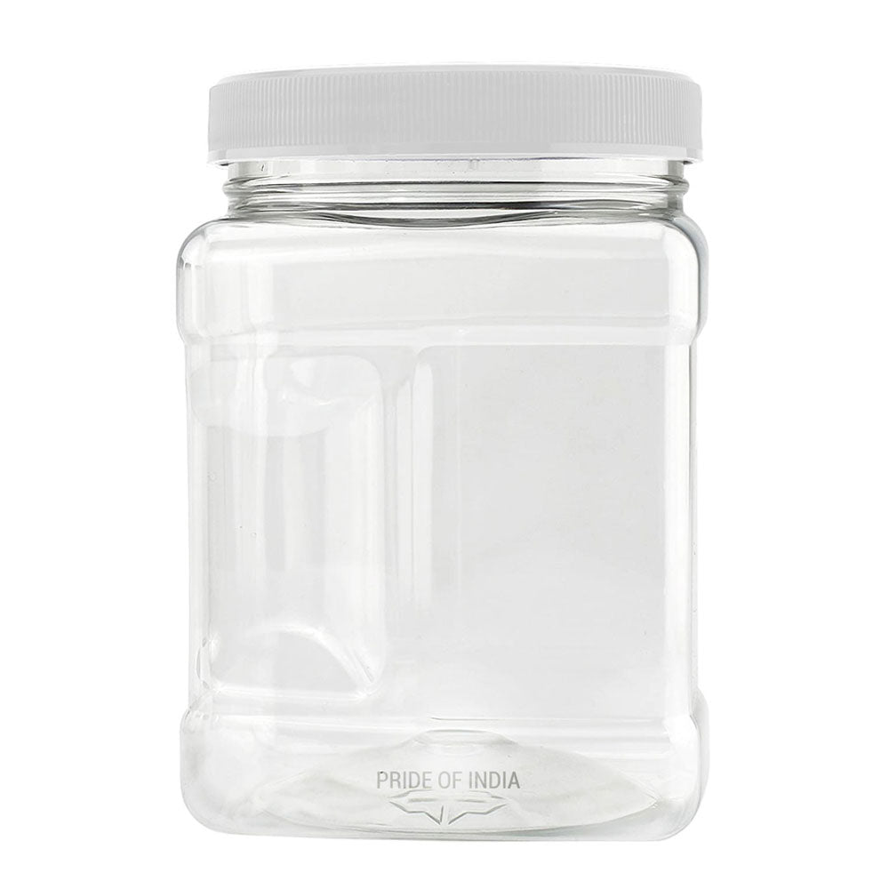 Clear Plastic Grip Dry/Liquid Food Storage Jars w/ Caps (Food Grade - BPA Free)