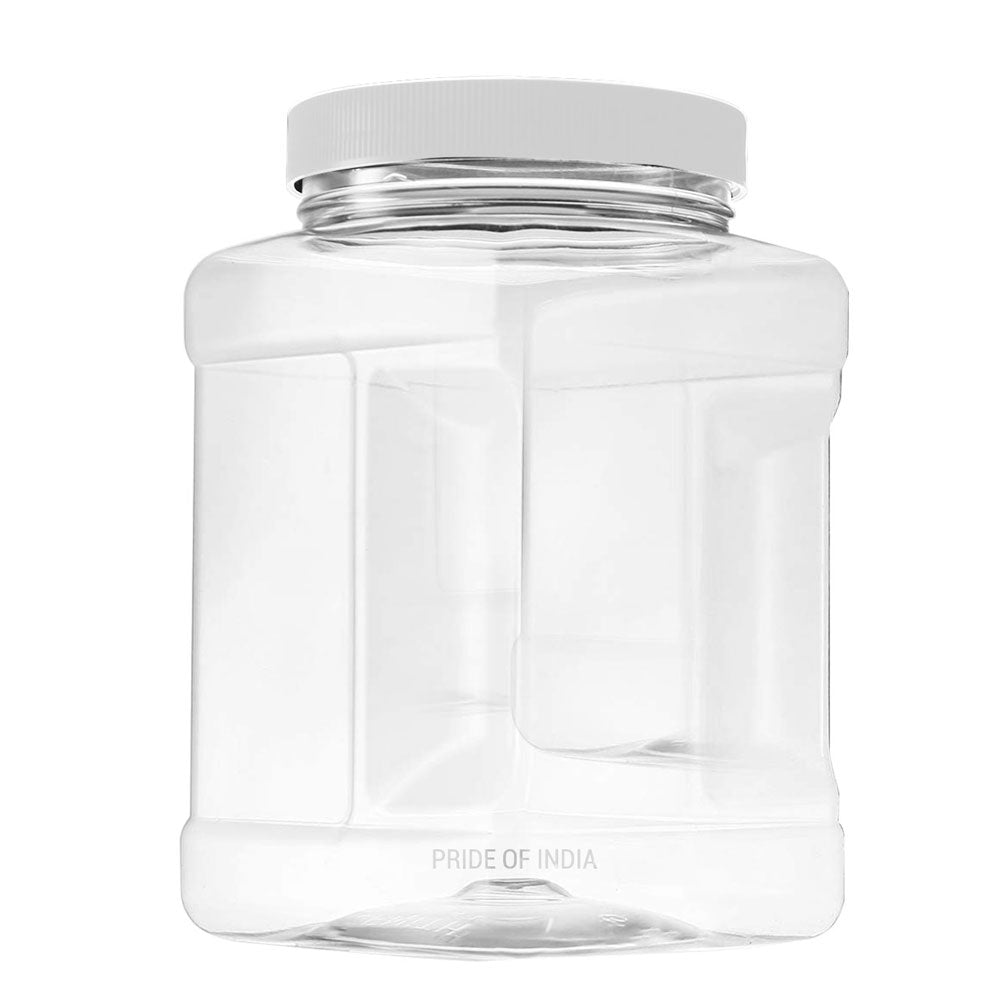 Clear Plastic Grip Dry/Liquid Food Storage Jars w/ Caps (Food Grade - BPA Free)