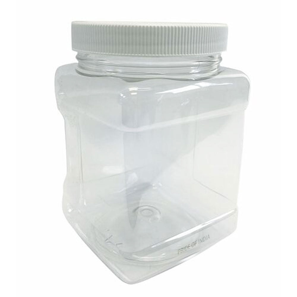 Clear Plastic Grip Dry/Liquid Food Storage Jars w/ Caps (Food Grade - BPA Free)