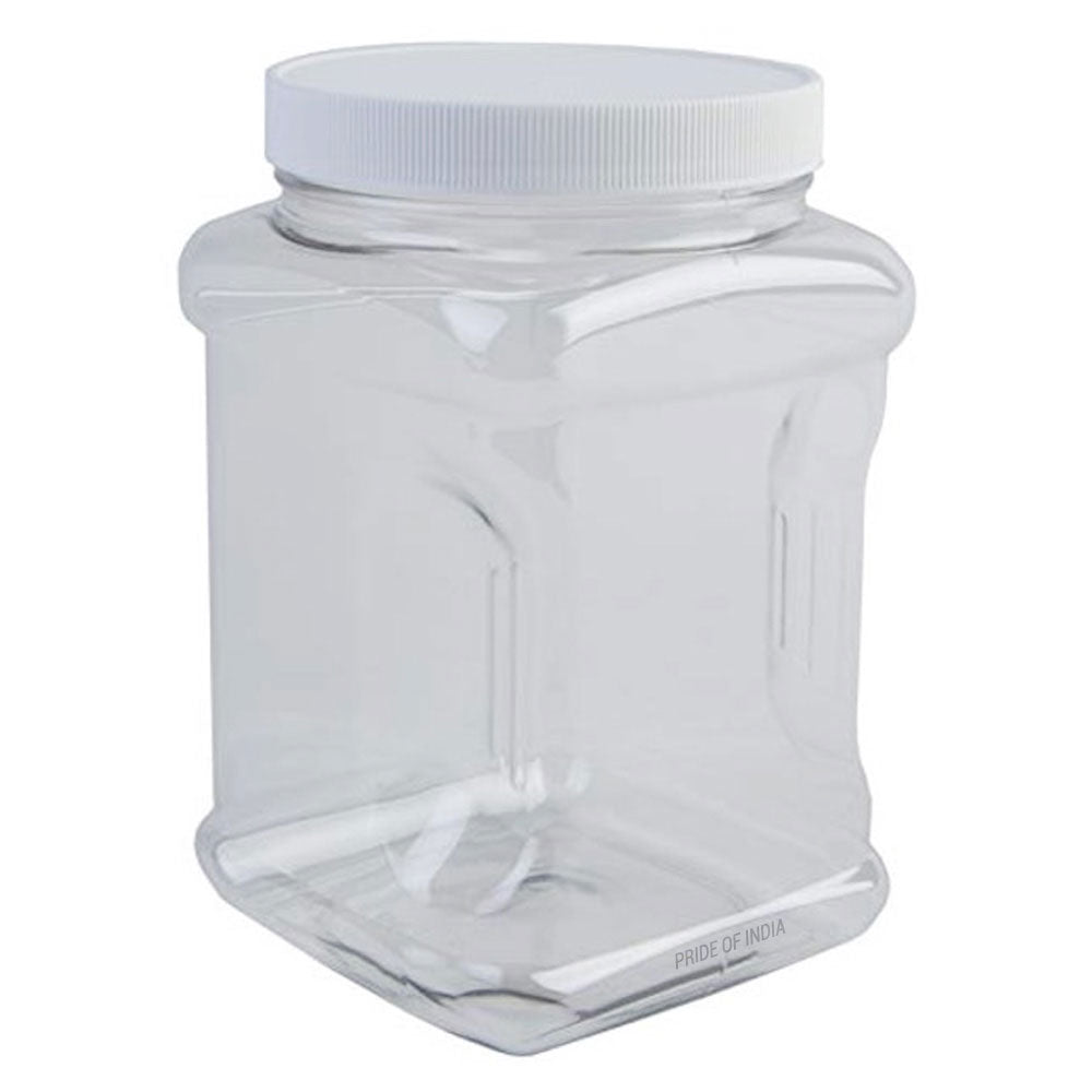 Clear Plastic Grip Dry/Liquid Food Storage Jars w/ Caps (Food Grade - BPA Free)